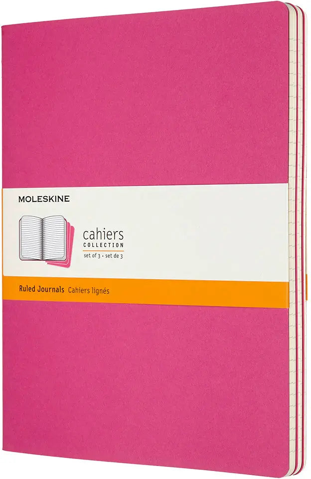 MOLESKINE Notizheft XL 3x 25x19cm 629667 liniert,kinetischespink,120S. Idealshop