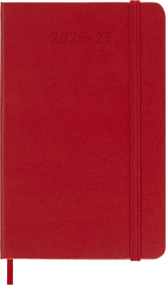 MOLESKINE Wochen-Notizkalender 26/27 DHF218WN2Y27 18M liniert HC rot 9x14cm Idealshop