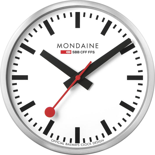 MONDAINE Wanduhr 250mm A990.16SBB silber/schwarz Idealshop