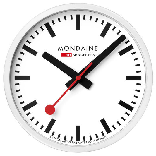 MONDAINE Wanduhr 250mm A990CLOCK10S weiss/schwarz Idealshop