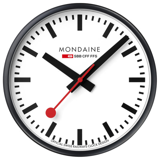 MONDAINE Wanduhr 250mm A990CLOCK12S schwarz Idealshop