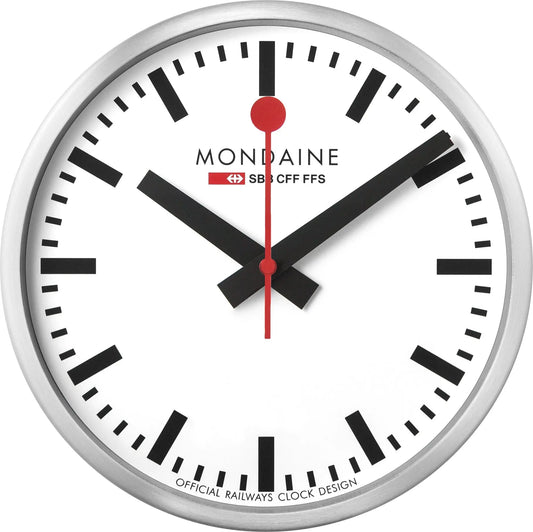 MONDAINE Wanduhr stop2go 250mm MSM.25S11 weiss, WiFi Idealshop