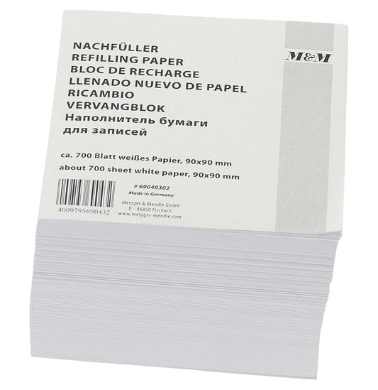 M&M Ersatzzettel Zettelbox 9x9cm 69040302 weiss 700 Blatt Idealshop