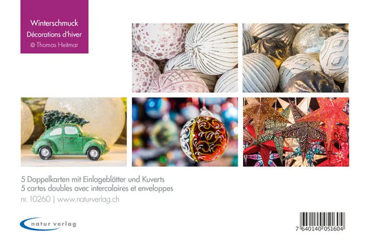 NATUR VERLAG Weihnachtskarten Winter 10260N Doppelkarte, B6 6 Stück Idealshop