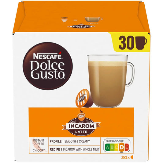 NESCAFE Kaffeekapseln Dolce Gusto 12534112 Incarom Latte 30 Stück Idealshop