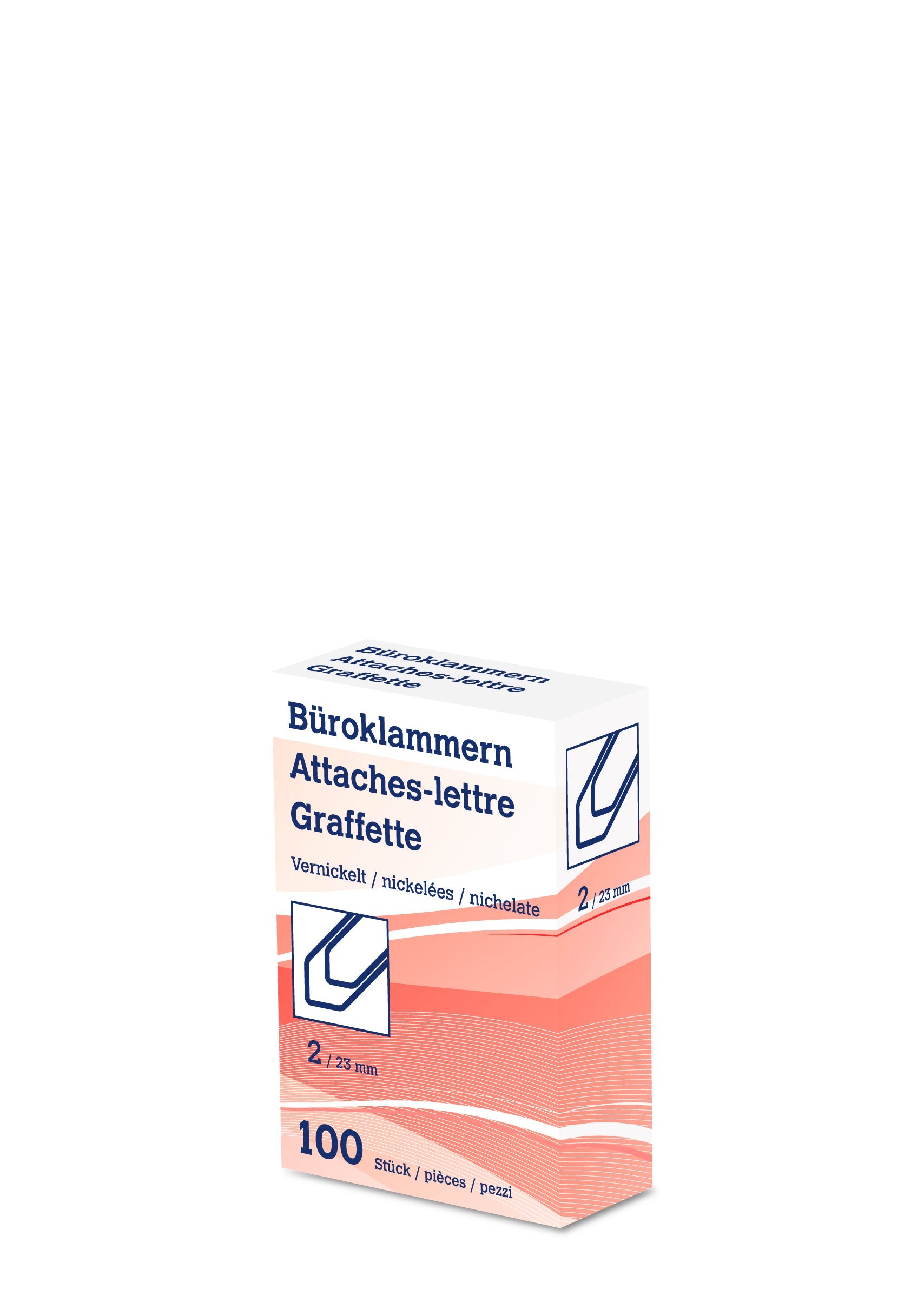 NEUTRAL Büroklammern Nr. 2 6202 23mm vernickelt 100 Stk. Idealshop