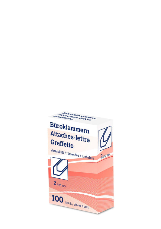 NEUTRAL Büroklammern Nr. 2 6202 23mm vernickelt 100 Stk. Idealshop