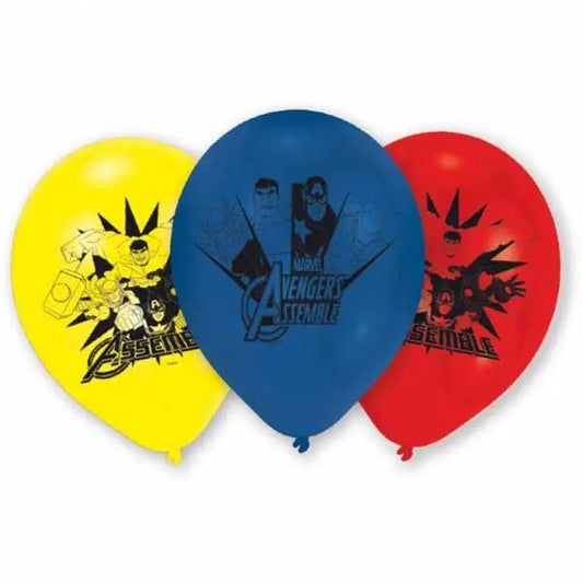 NEUTRAL Latexballons Avengers 6 Stk. 999234 gelb, rot, blau 22.8cm Idealshop