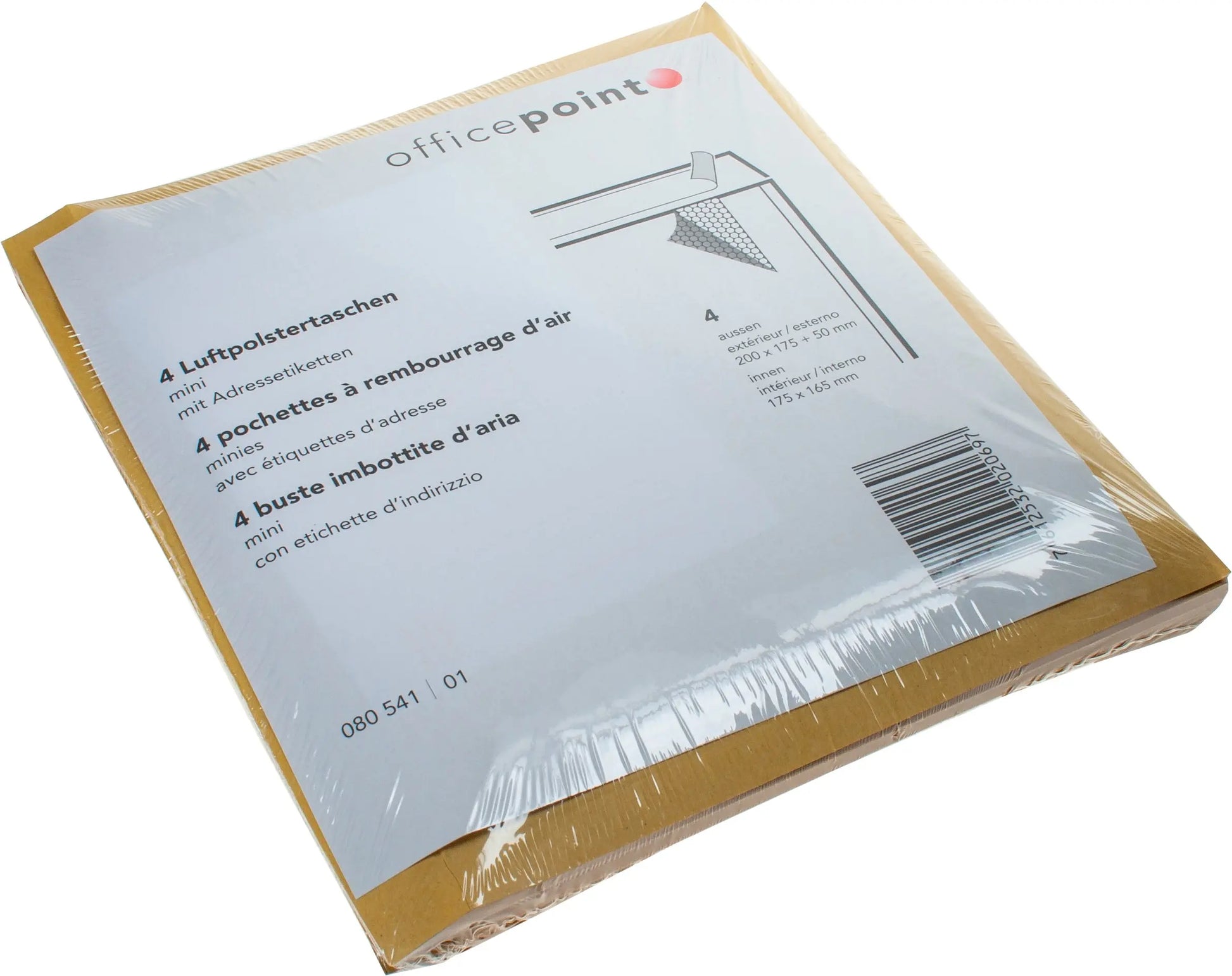 NEUTRAL Luftpolstertaschen mini 4er MINI braun, 200x175x50mm Idealshop