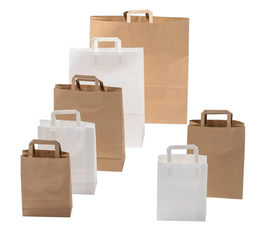 NEUTRAL Papiertragetasche Flachhenkel 715.0220.10 braun 22x10x29cm, 400 Stück Idealshop