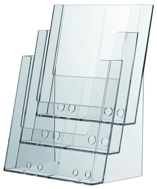 NEUTRAL Prospektständer ST-PRO049 Fülltiefe 3.5cm 3 Fächer A4 Idealshop