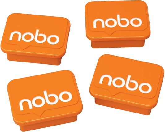 NOBO Magnete 18x22mm 1905327 orange 4 Stück Idealshop