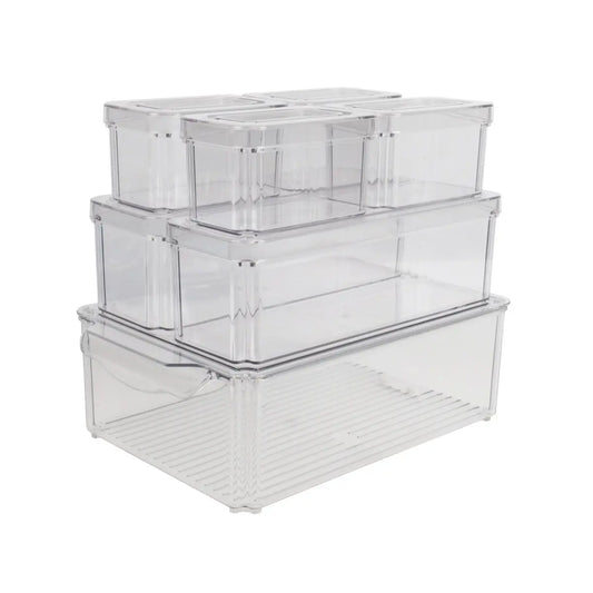 NORDIC Q Fridge/Pantry storage set 2360037 Transparent, 7 pcs. Idealshop
