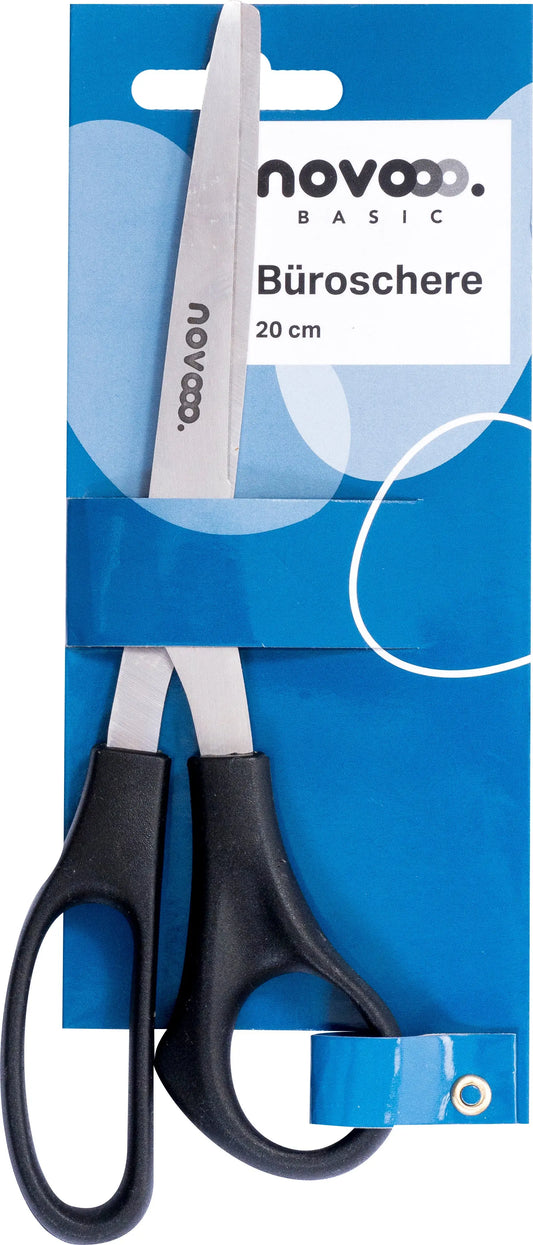 NOVOOO Büroschere 20.4cm E-131181 MTH für Rechtshänder, schwarz Idealshop