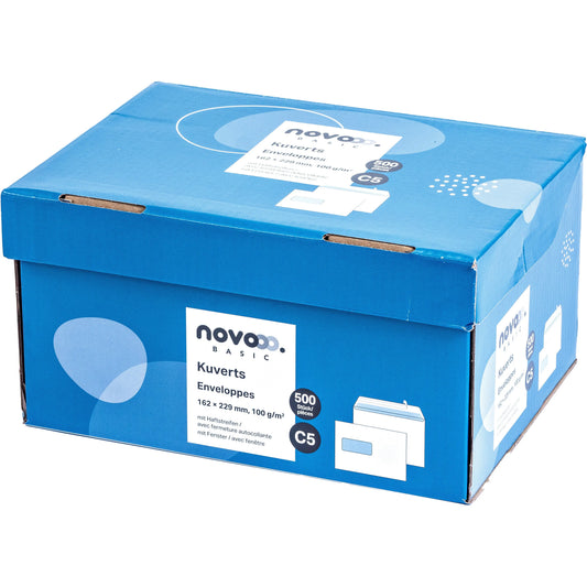 NOVOOO Couvert m/Fenster links C5 731519 100g, weiss 500 Stück Idealshop