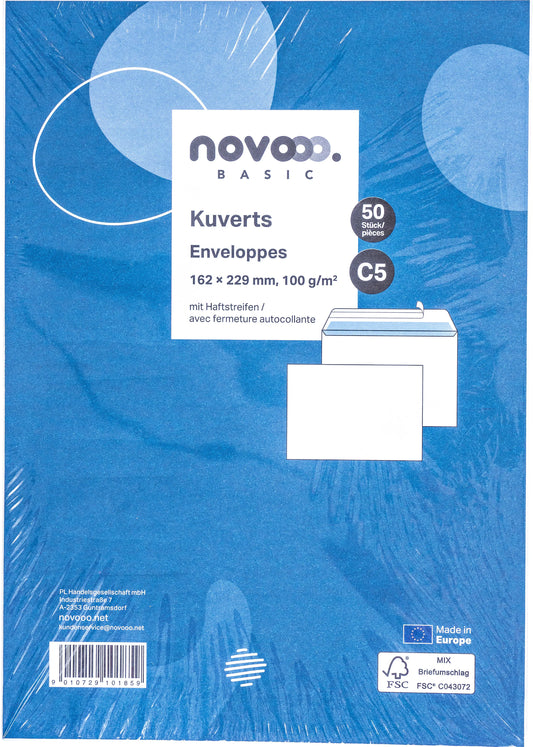 NOVOOO Couvert o/Fenster C5 731513 100g, weiss 50 Stück Idealshop