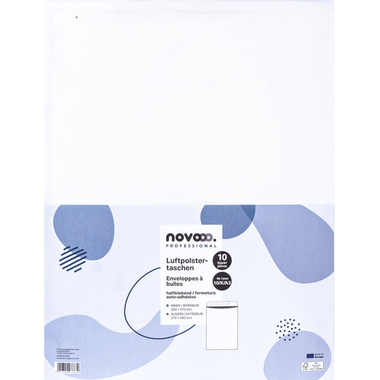 NOVOOO Luftpolstertasche Gr.10 E-1712153 weiss, 370x485mm 10 Stück Idealshop