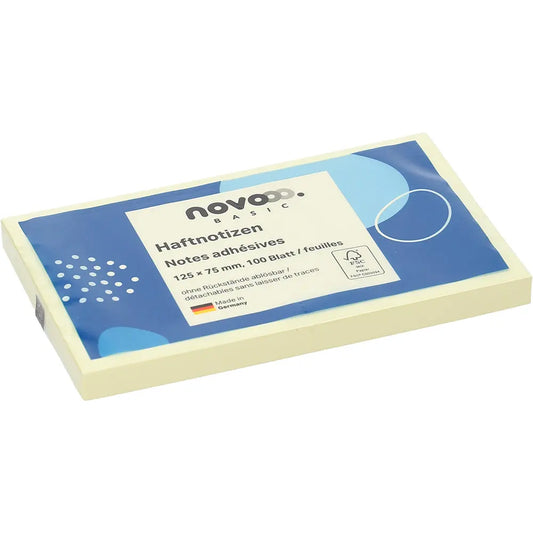 NOVOOO Haftnotizen 125x75mm 5655-01 gelb 100 Blatt Idealshop