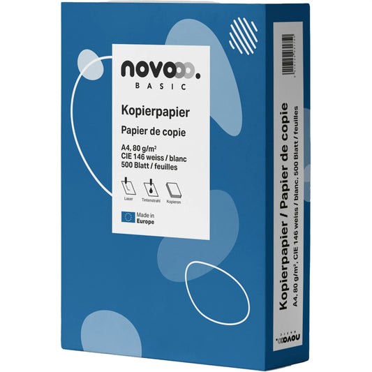 NOVOOO Kopierpapier Basic A4 641908 weiss, 80g 500 Blatt Idealshop