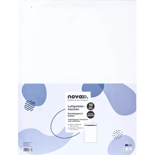 NOVOOO Luftpolstertasche Gr.10 E-1712153 weiss, 370x485mm 10 Stück Idealshop