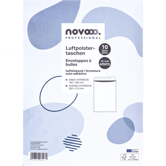 NOVOOO Luftpolstertasche Gr.4 E-1712138 weiss, 200x275mm 10 Stück Idealshop