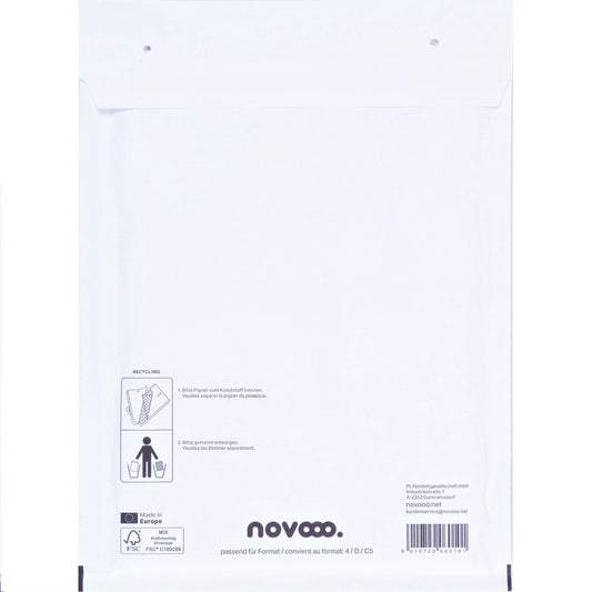 NOVOOO Luftpolstertasche Gr.4 E-1712139 weiss, 200x275mm 100 Stück Idealshop