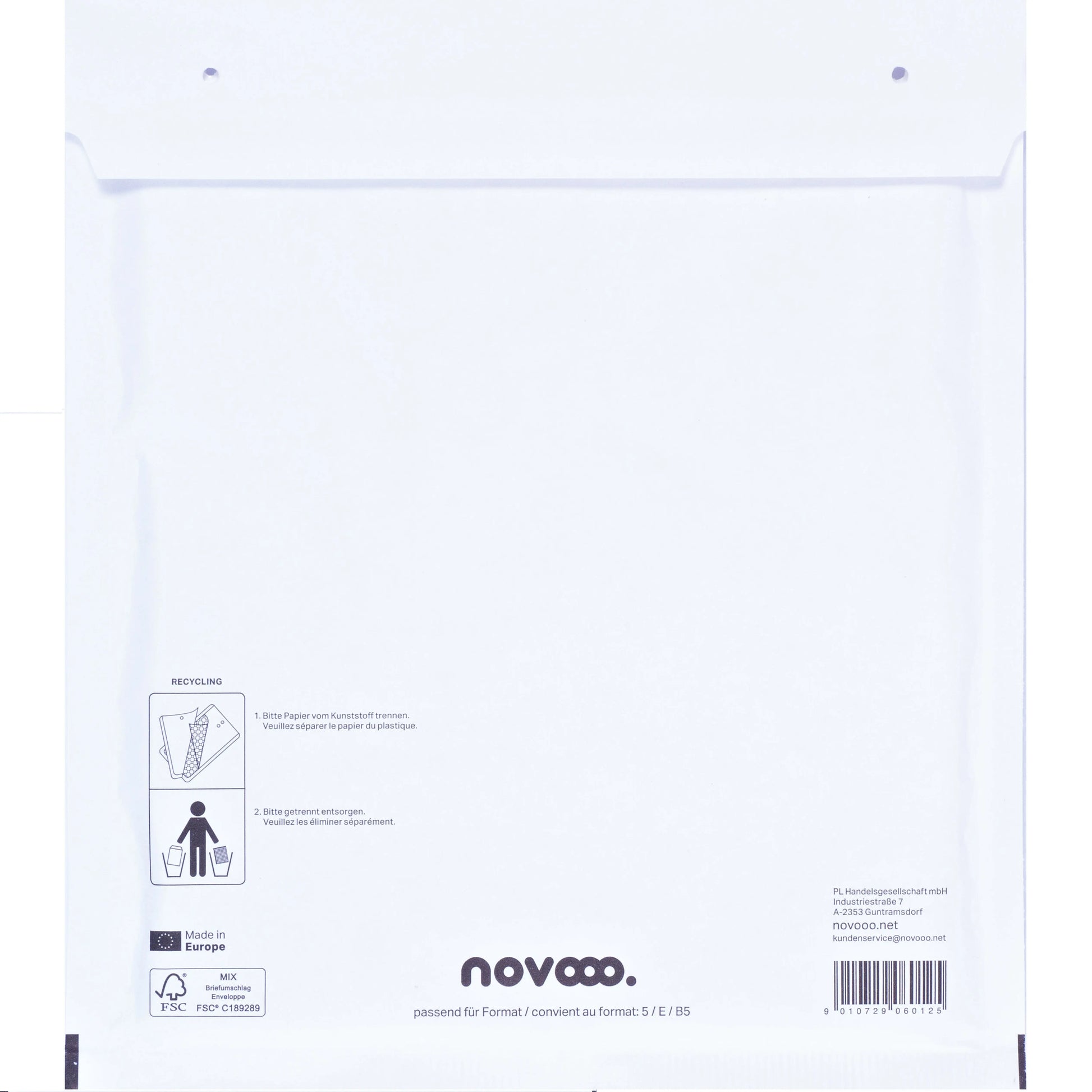 NOVOOO Luftpolstertasche Gr.5 E-1712140 weiss, 240x270mm 100 Stück Idealshop