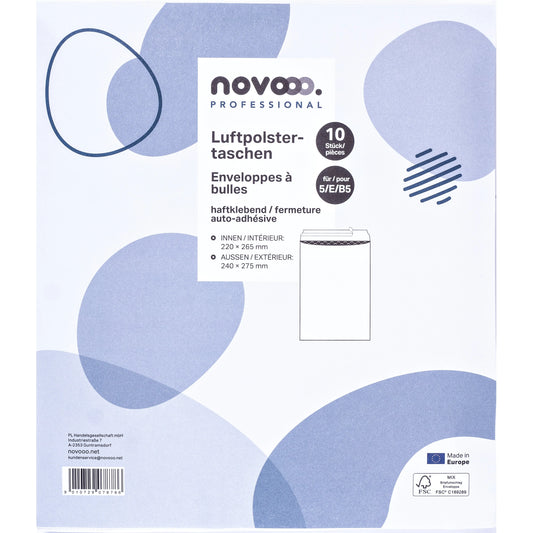 NOVOOO Luftpolstertasche Gr.5 E-1712149 weiss, 240x270mm 10 Stück Idealshop