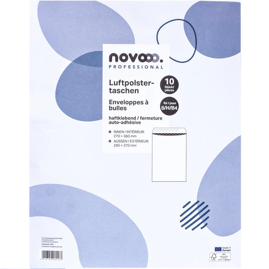 NOVOOO Luftpolstertasche Gr.8 E-1712143 weiss, 290x370mm 10 Stück Idealshop