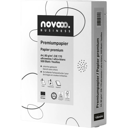 NOVOOO Premiumpapier, 80g A4 641915 Business 500 Blatt Idealshop