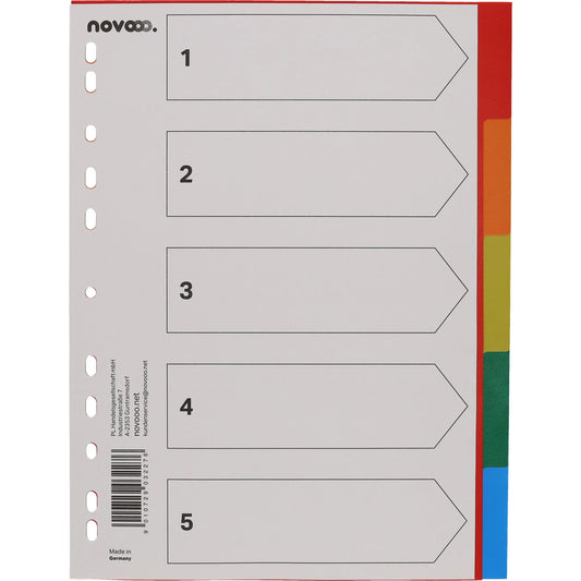 NOVOOO Register PP A4 40979 multicolor 5-teilig Idealshop