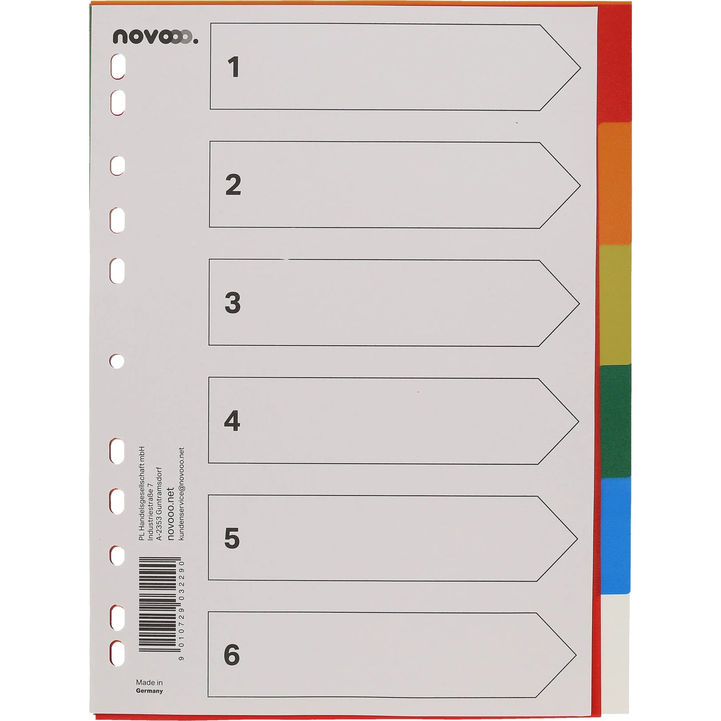 NOVOOO Register PP A4 40981 multicolor 6-teilig Idealshop