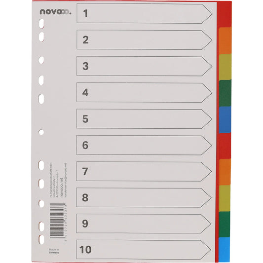 NOVOOO Register PP A4 40982 multicolor 10-teilig Idealshop