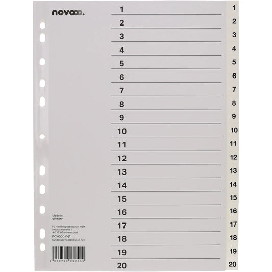NOVOOO Register PP A4 40999 weiss 1-20 Idealshop