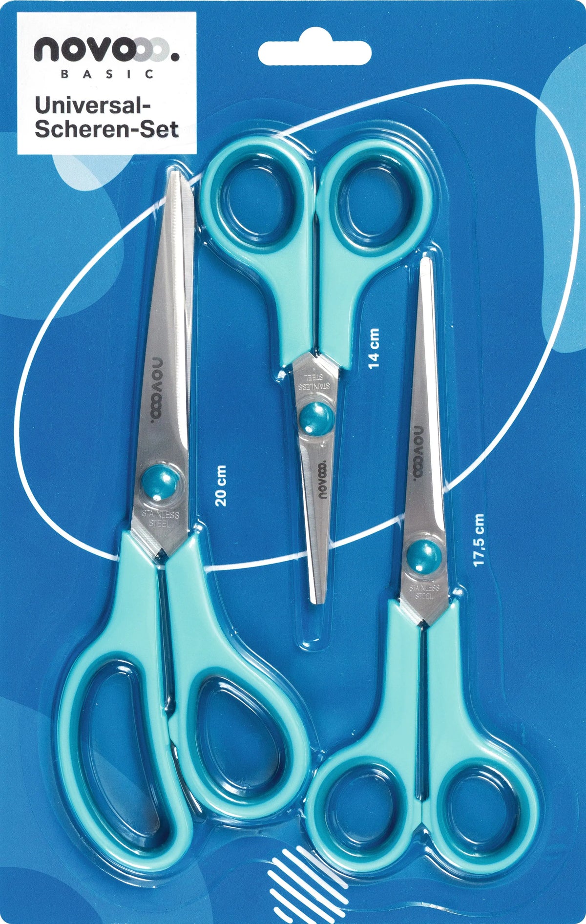 NOVOOO Scheren-Set Universal E-190039 MTH 3-teilig, 14/17,5/20 cm Idealshop