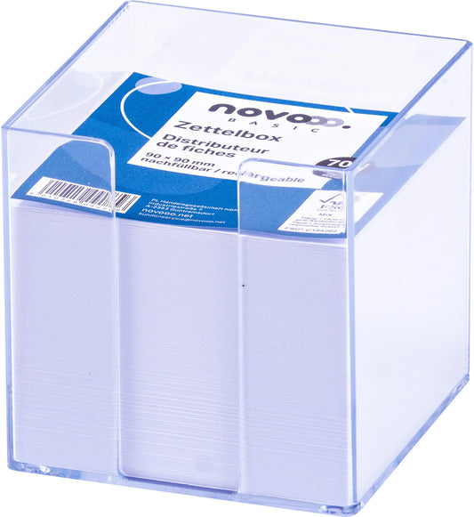 NOVOOO Zettelbox 731142 transparent 9x9x9cm Idealshop