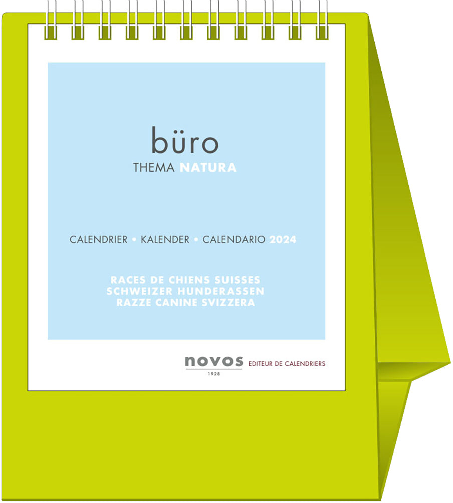 NOVOS Tischkalender Natura 2026 997090 1M/1S hellgrün ML 11.5x14cm Idealshop