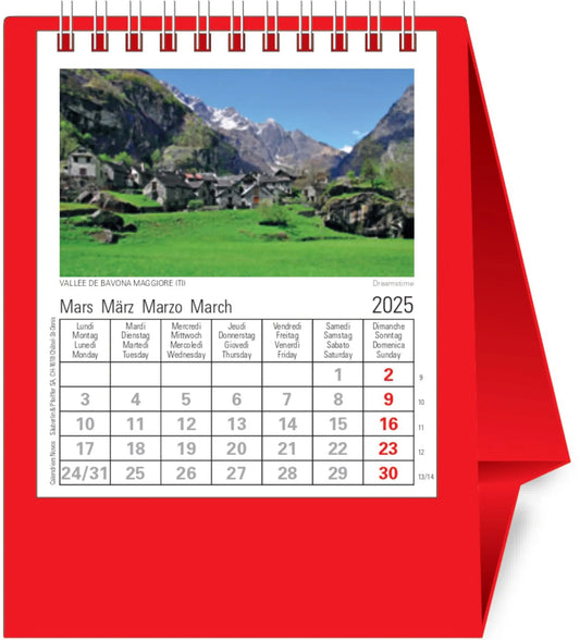 NOVOS     Tischkalender Helvetia    2025 Idealshop