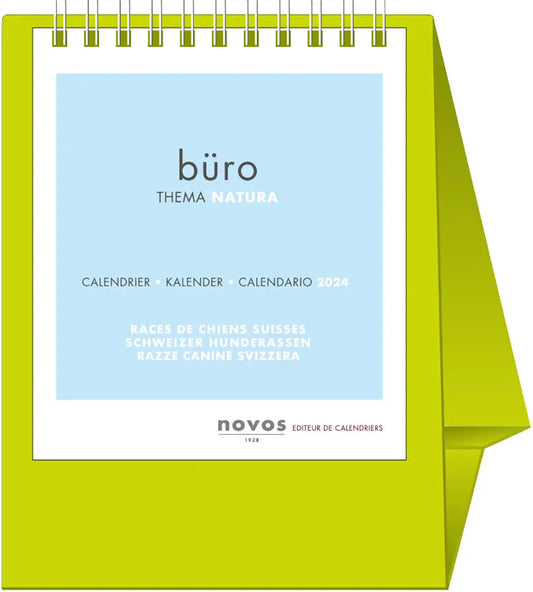 NOVOS Tischkalender Natura 2026 997090 1M/1S hellgrün ML 11.5x14cm Idealshop