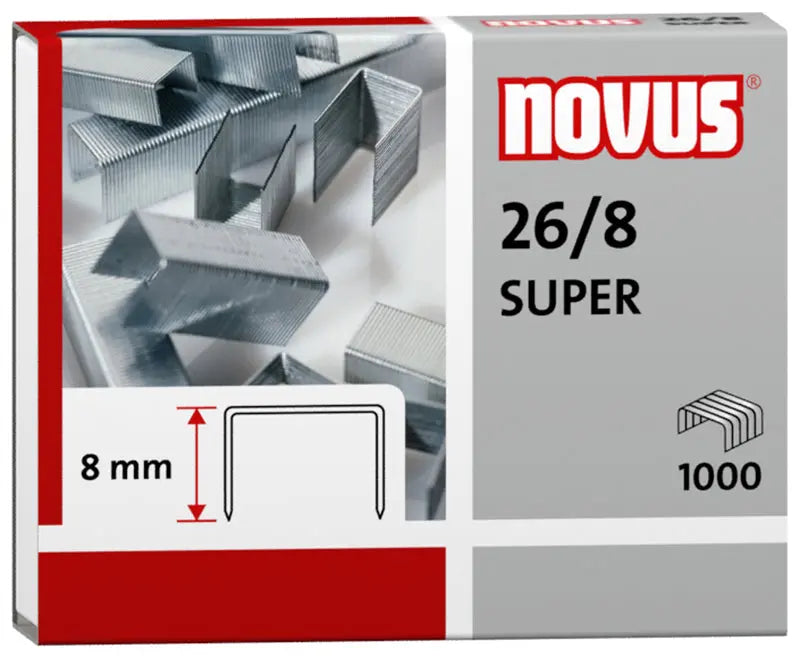NOVUS Heftklammern 26/8 mm 26/8 040-0199 1000 Stück Idealshop