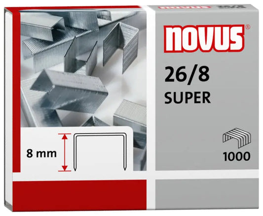 NOVUS Heftklammern 26/8 mm 26/8 040-0199 1000 Stück Idealshop