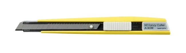 NT Cutter 9mm A-301RP mit Auto-Lock, pastell gelb Idealshop