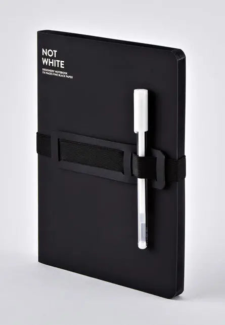 NUUNA Notizbuch Not White A5 54532 Black,blanko,176 S. Idealshop