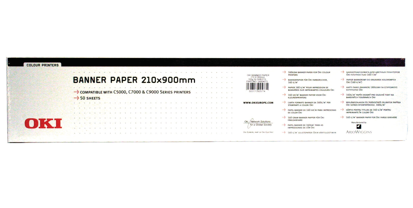 OKI       Banner Papier        210x900mm