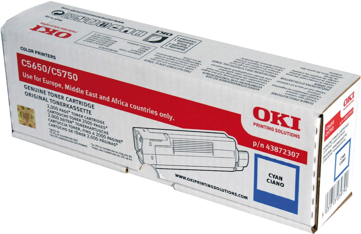 OKI Toner cyan 43872307 C5650/5750 2000 Seiten Idealshop