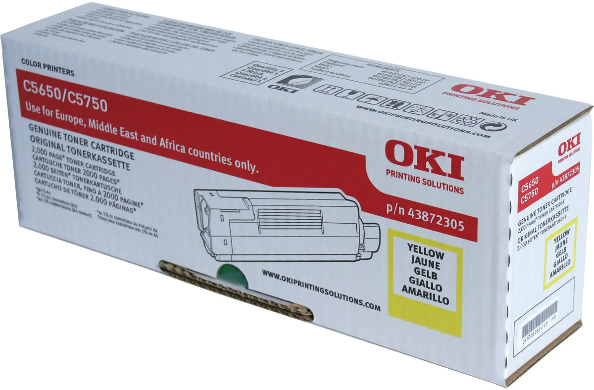OKI Toner yellow 43872305 C5650/5750 2000 Seiten Idealshop