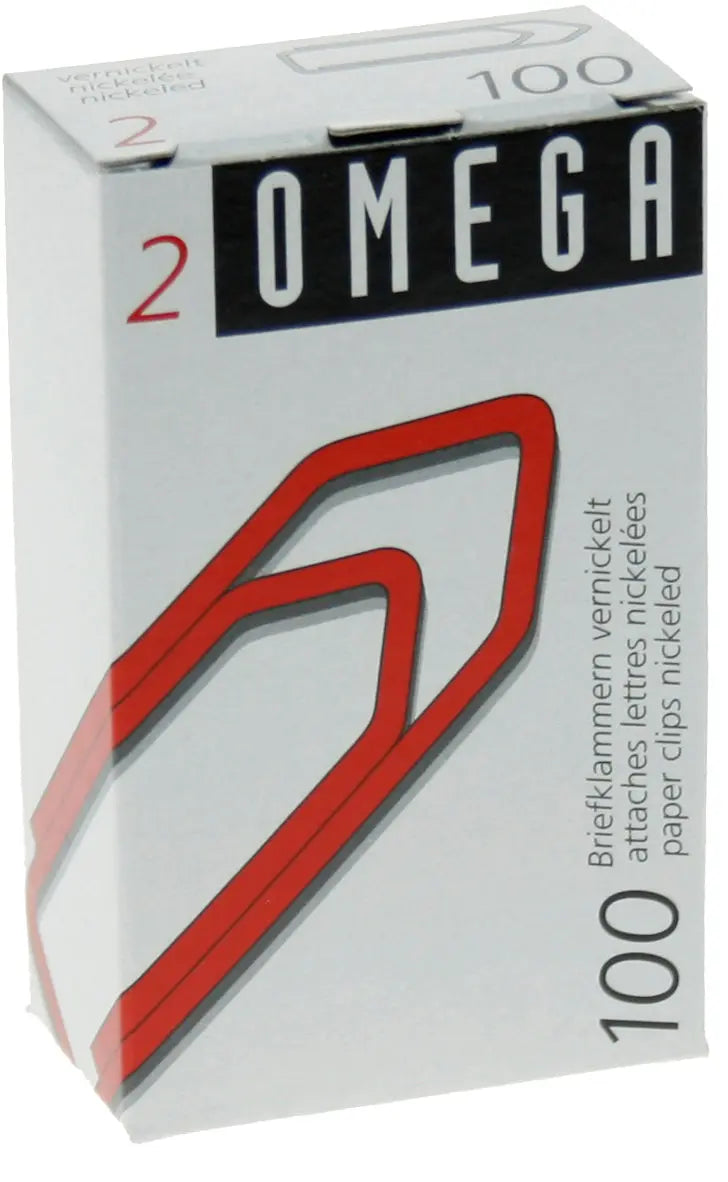 OMEGA Büroklammern Gr.2 2/100 vernickelt, 24mm 100 Stück Idealshop