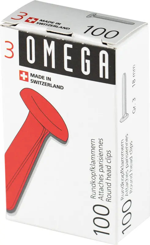 OMEGA Rundkopfklammern 3 18mm 134020392 Alu 100 Stück Idealshop