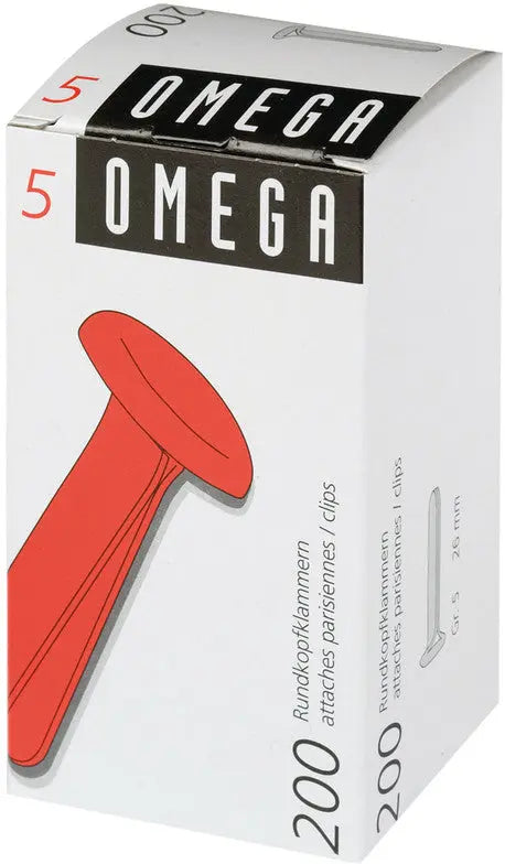 OMEGA Rundkopfklammern 5 26mm 134020592 Alu 100 Stück Idealshop