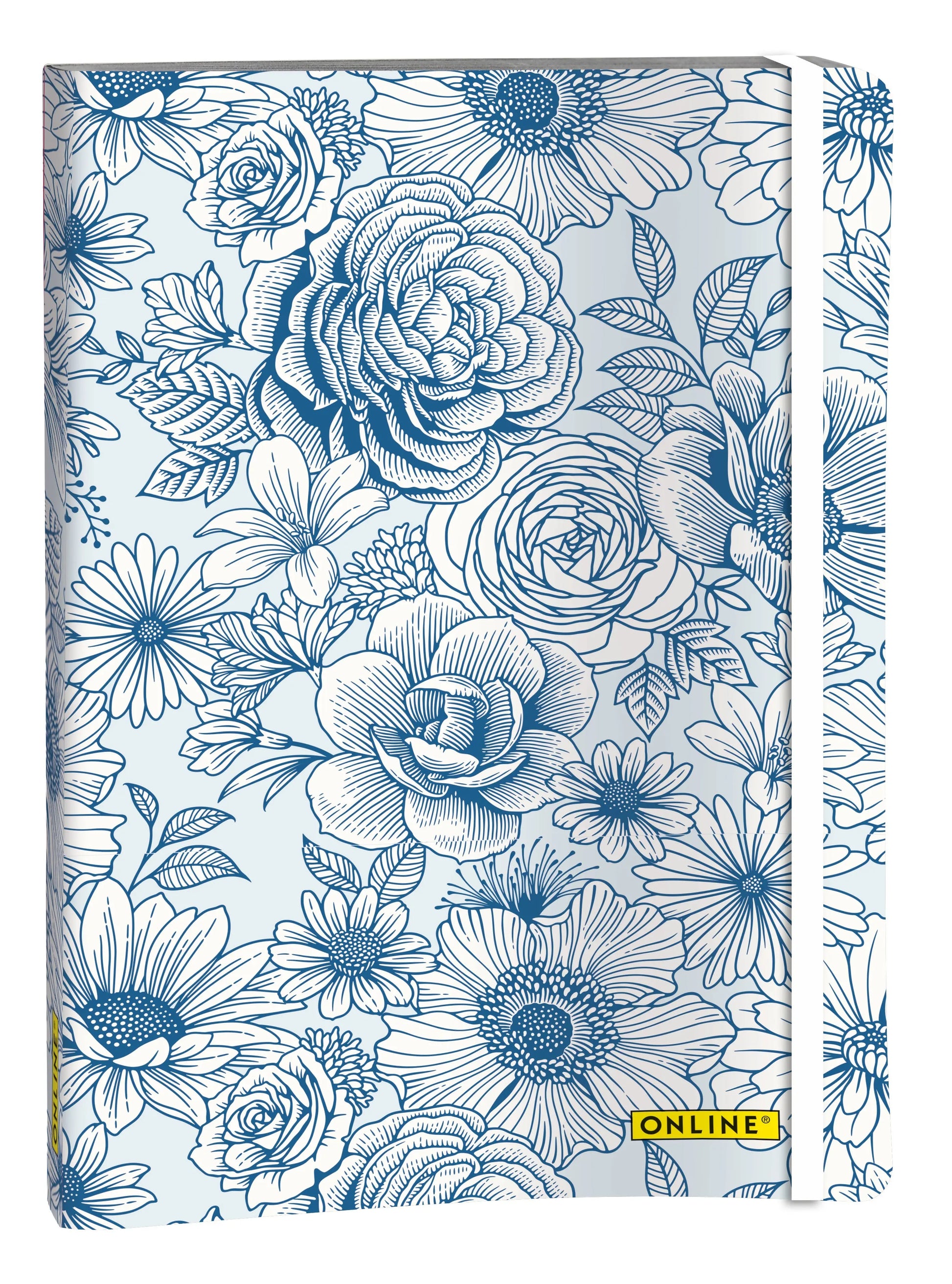 ONLINE    Bullet Journal Blue Flowers A5 Idealshop